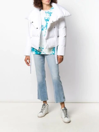 Shop Bacon Feather Down Puffer Jacket In White