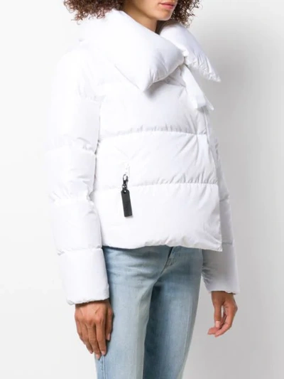 Shop Bacon Feather Down Puffer Jacket In White