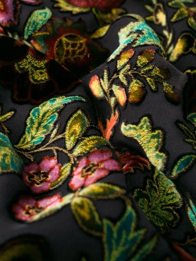 Shop Etro Embroidered Floral Blouse In Black