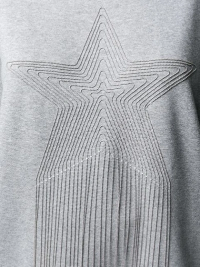 Shop Stella Mccartney Beaded Star Sweatshirt - Grey