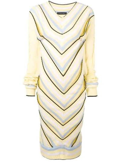 Shop Y/project Y / Project Chevron Knit Dress - Yellow