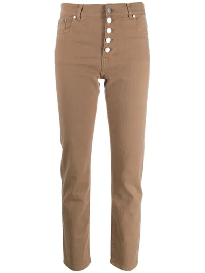 Shop Joseph Overdyed Skinny Jeans In Brown