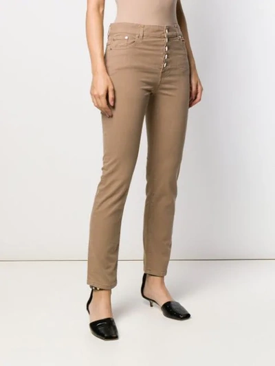 Shop Joseph Overdyed Skinny Jeans In Brown