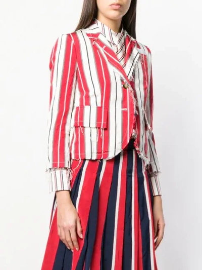 Shop Thom Browne Variegated Repp Stripe Sport Coat In Red
