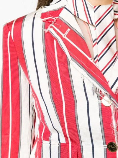 Shop Thom Browne Variegated Repp Stripe Sport Coat In Red