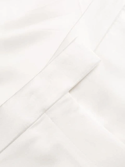 Shop Helmut Lang Straight-leg Satin Trousers In White