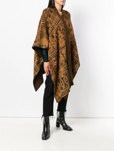 Shop Avant Toi Patterned Oversized Cardigan - Brown
