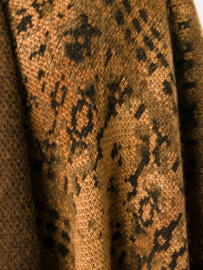 Shop Avant Toi Patterned Oversized Cardigan - Brown