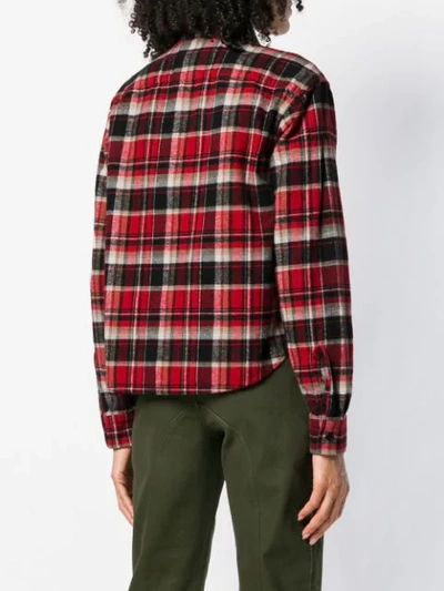 Shop Saint Laurent Check Cotton Shirt In Red