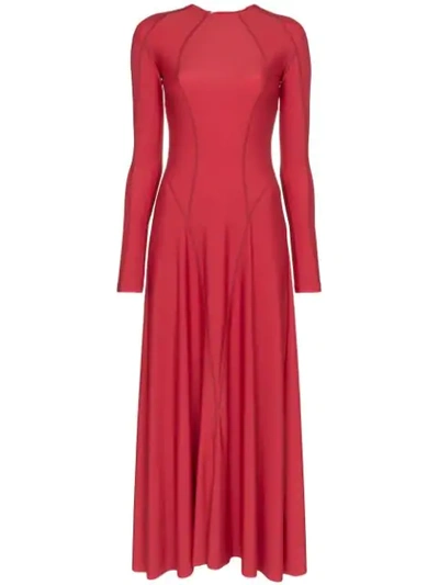 Shop Gmbh Elif Jersey Midi Dress In Red