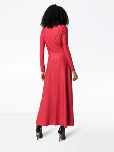 Shop Gmbh Elif Jersey Midi Dress In Red
