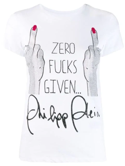 Shop Philipp Plein Ss Statement T-shirt In White