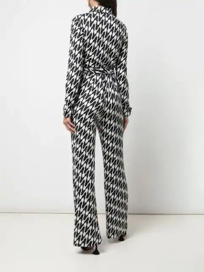 Shop Diane Von Furstenberg Michele Silk Jumpsuit In Black