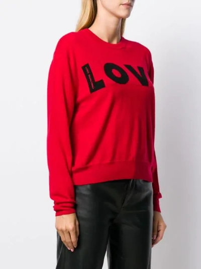 Shop Love Moschino Love Knit Jumper In Red