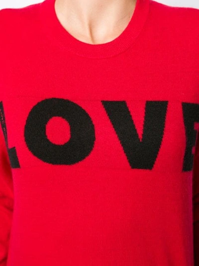 Shop Love Moschino Love Knit Jumper In Red