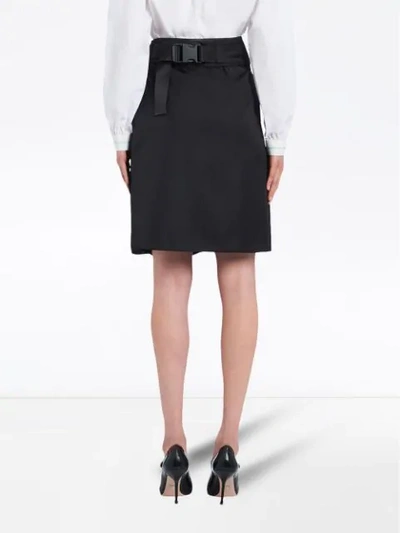 Shop Prada Multi-pocket Belt Bag Skirt In Black