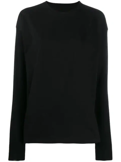 Shop Mm6 Maison Margiela Mm6 Printed Logo Sweater In Black