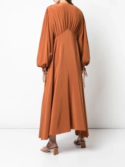 Shop The Row Sante V-neck Dress In Brown