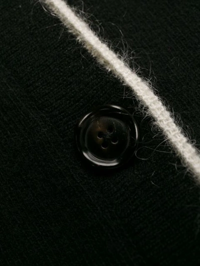 Shop Marni Contrasting Trimming Cardigan In Black