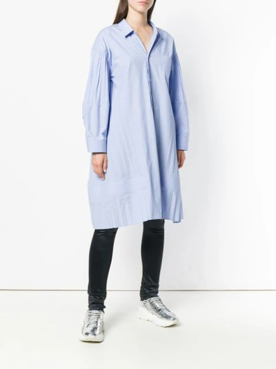 Shop Junya Watanabe Long-sleeve Shirt Dress - Blue