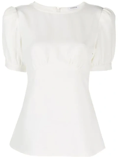 Shop P.a.r.o.s.h Puff Sleeve Blouse In White