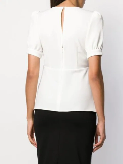 Shop P.a.r.o.s.h Puff Sleeve Blouse In White