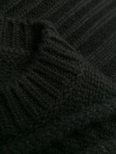 Shop Alexander Mcqueen Chevron Knitted Jumper In Black