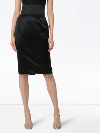 Shop Alexandre Vauthier High-waisted Pencil Skirt In Black