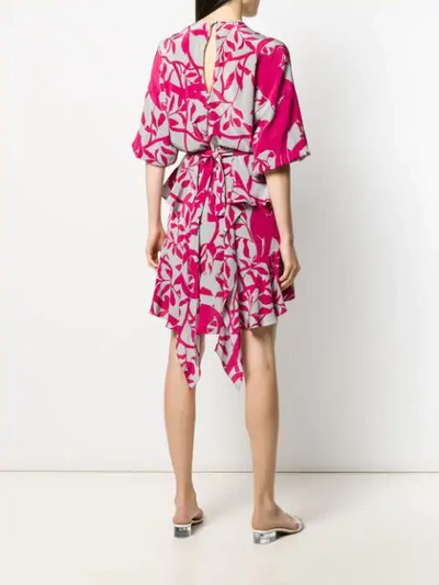 Shop Johanna Ortiz Short Printed Dress In Pink