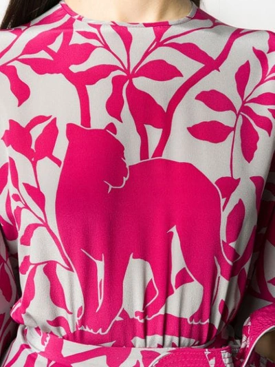 Shop Johanna Ortiz Short Printed Dress In Pink