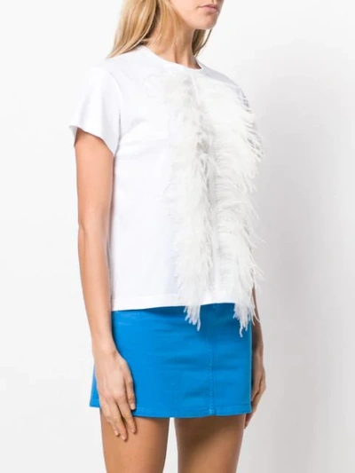 Shop N°21 Feather Fringe T-shirt In White