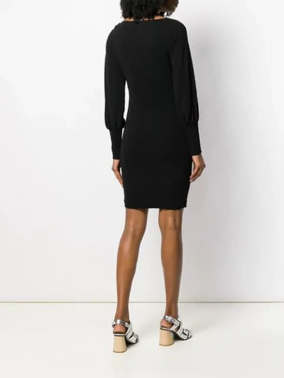 Shop Just Cavalli Stretch Mini Dress In Black