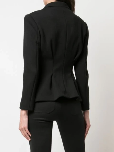 Shop Proenza Schouler Asymmetrical Draped Jersey Suiting Jacket In Black