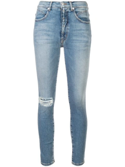Shop Adaptation Ripped Skinny Jeans In Blue