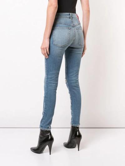 Shop Adaptation Ripped Skinny Jeans In Blue