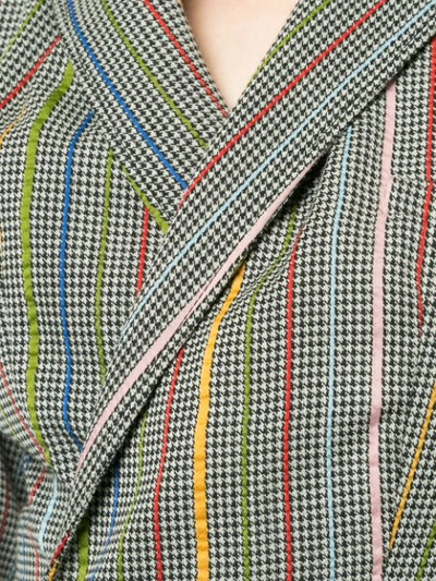 Shop Rosie Assoulin Striped Wrap Blazer - Grey