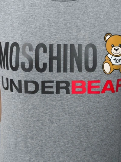 Shop Moschino Underbear T-shirt - Grey