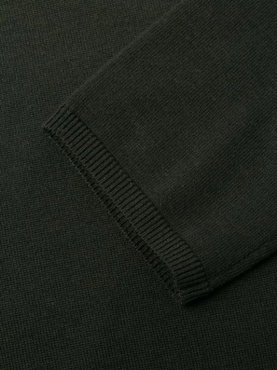 ALLUDE CREW NECK WOOL SWEATER - 绿色