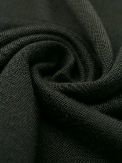 ALLUDE CREW NECK WOOL SWEATER - 绿色