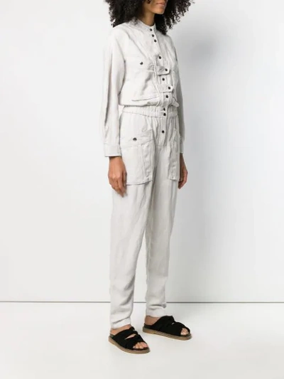 Shop Isabel Marant Étoile Lashay Button Jumpsuit In Neutrals