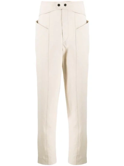 Shop Isabel Marant Lixy Trousers In Beige 90be