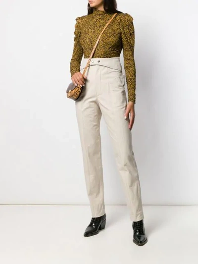 Shop Isabel Marant Lixy Trousers In Beige 90be