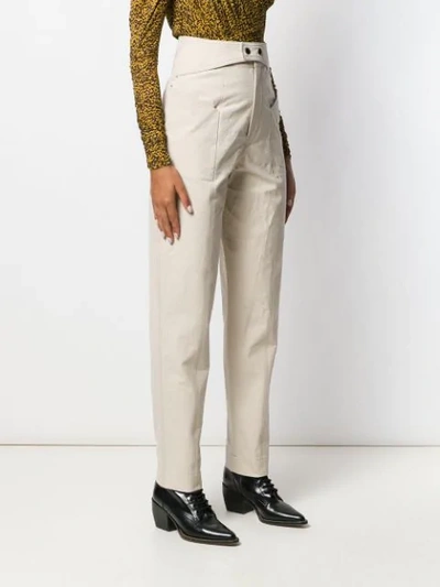 Shop Isabel Marant Lixy Trousers In Beige 90be