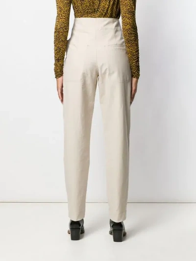 Shop Isabel Marant Lixy Trousers In Beige 90be