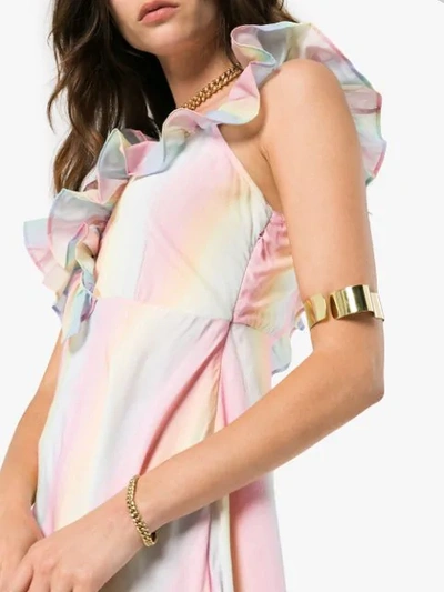Shop All Things Mochi Lorena Rainbow Mini Dress In Multicolour