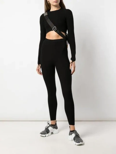 Shop Adam Selman Sport Cropped-top In Black