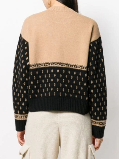 Shop Alanui Oversized Knit Jumper In Neutrals