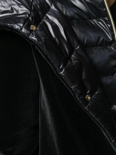 Shop Herno Contrast Padded Jacket In Black