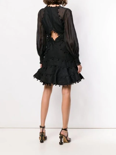 Shop Zimmermann Corsage Cut-out Mini Dress In Black