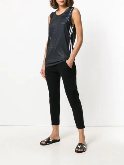 Shop Adidas Originals By Alexander Wang Striped Tank Top In Black